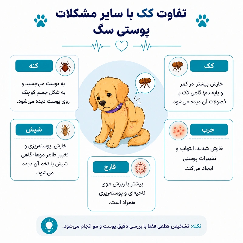 تفاوت کک با سایر مشکلات پوستی