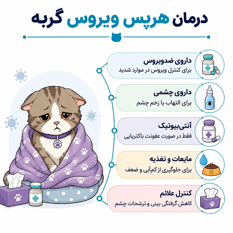 درمان هرپس ویروس گربه چیست