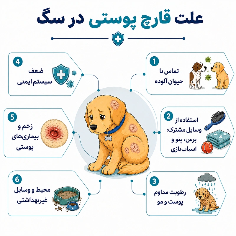 علت قارچ در سگ ها