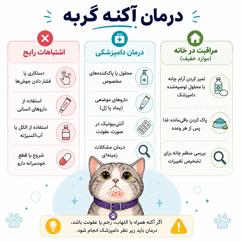 درمان آکنه گربه