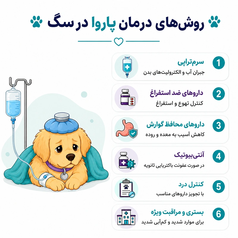 روش های درمان پاروا در سگ